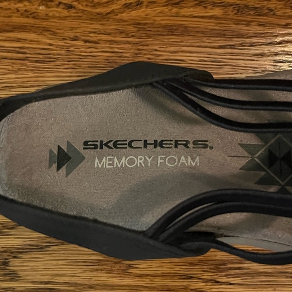 Skechers Women's Reggae Simply Stretch Black Sandal, Size 6 - Picture 5 of 5